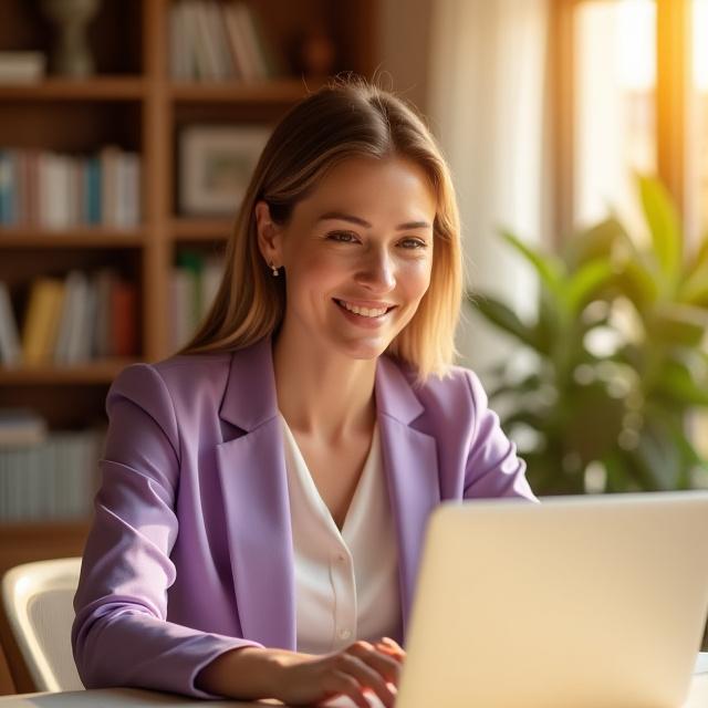 Жінка бере участь в освітньому вебінарі Sirena Health